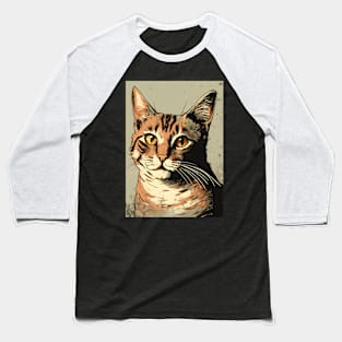 Cute Orange Cat Face Vintage Baseball T-Shirt